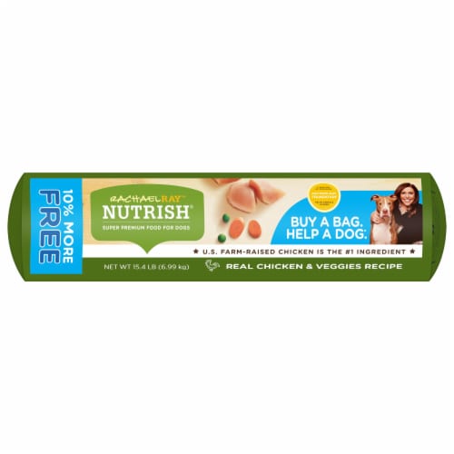 Rachael Ray Nutrish Real Chicken & Veggies Recipe Dry Dog Food Perspective: bottom