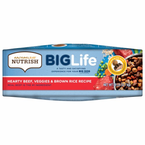 Rachael Ray Nutrish Big Life Hearty Beef Veggie & Brown Rice Dry Adult Dog Food Perspective: bottom