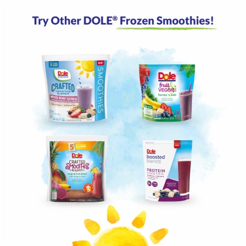 DOLE BOOSTED BLENDS® Energize Pineapple Mango Smoothie Frozen Fruit Perspective: bottom
