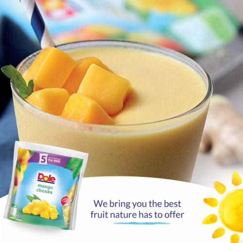 DOLE® Mango Chunks Pre-Portioned Frozen Fruit Bags Perspective: bottom