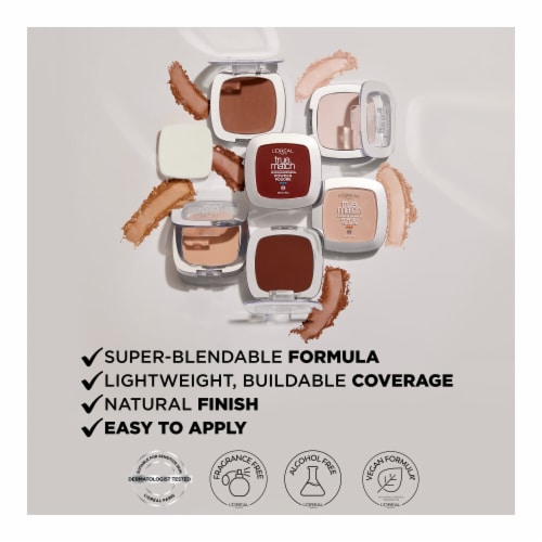 L'Oreal Paris True Match Super Blendable Oil-Free N3 Natural Buff Pressed Powder Perspective: bottom