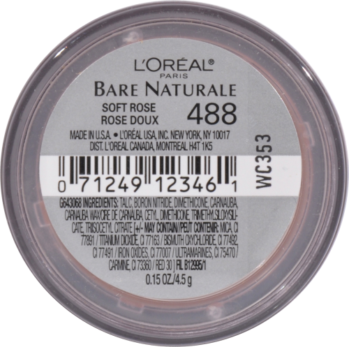 L'Oreal Paris True Match Soft Rose Gentle Mineral Blush Perspective: bottom