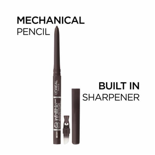 L'Oreal Paris Infallible Black Brown Never Fail Pencil Eyeliner with Built in Sharpener Perspective: bottom