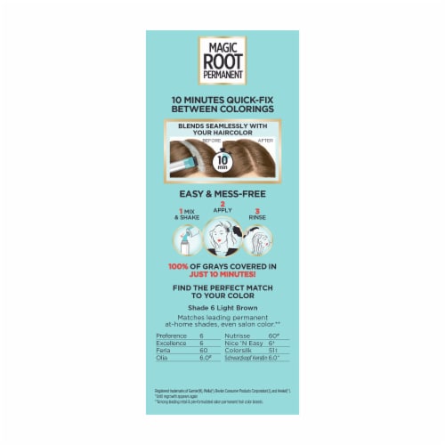 L'Oreal Paris Magic Root Rescue 6 Light Brown Root Hair Coloring Kit Perspective: bottom