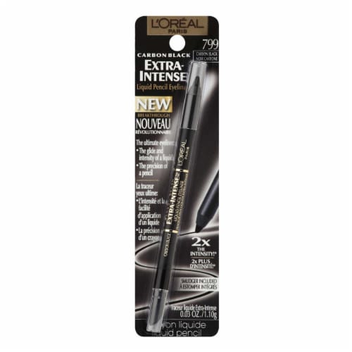 L'Oreal Paris Extra Intense Liquid Eyeliner Pencil, Carbon Black 799, Washable, 0.03 oz Perspective: bottom