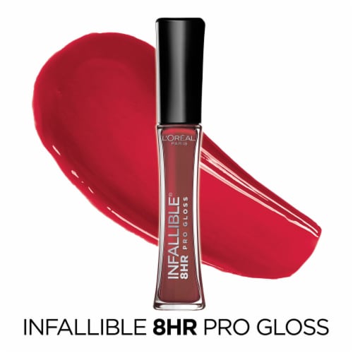 L'Oreal Paris Infallible 340 Cherry Flash 8 HR Pro Lip Gloss Perspective: bottom