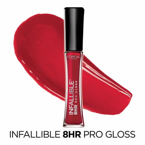 L'Oreal Paris Infallible 8 HR Pro Lip Gloss 320 Red Fatale Perspective: bottom