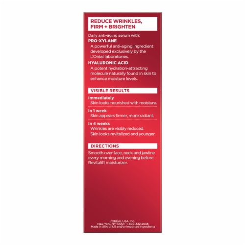 L'Oreal Paris Revitalift Triple Power Concentrated Facial Serum Treatment Anti-Aging Perspective: bottom
