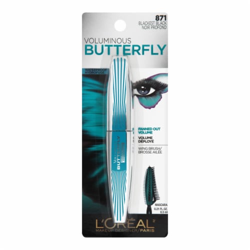 L'Oreal Paris Voluminous Butterfly Mascara Waterproof 871 Blackest Black Perspective: bottom