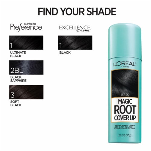 L'Oreal Paris Magic Root Cover Up Black Temporary Concealer Spray Perspective: bottom