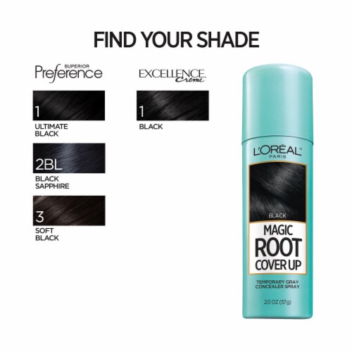 L'Oreal Paris Magic Root Cover Up Temporary Concealer Spray Black Perspective: bottom