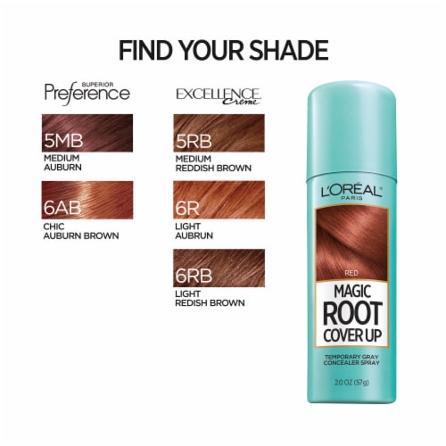 L'Oreal Paris Magic Root Cover Up Red Temporary Concealer Spray Perspective: bottom