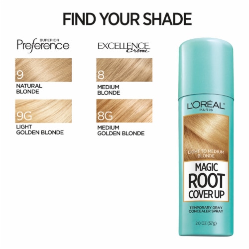 L'Oreal Paris Magic Root Cover Up Light to Medium Blonde Gray Concealer Spray Perspective: bottom
