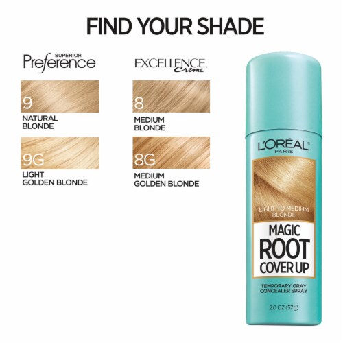 L'Oreal Paris Magic Root Cover Up Light to Medium Blonde Concealer Spray Perspective: bottom