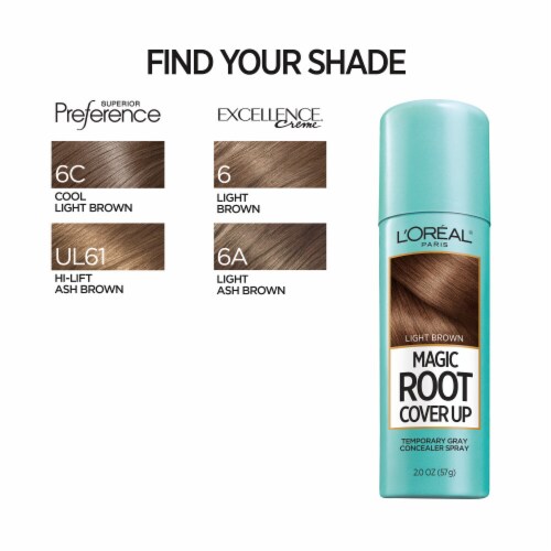 L'Oreal Paris Magic Root Cover Up Temporary Concealer Spray Light Brown Perspective: bottom