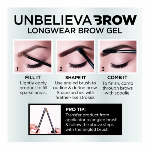 L'Oreal Paris Unbelieva Brow Tinted Brow Gel Longwear Waterproof 570 Brunette Perspective: bottom