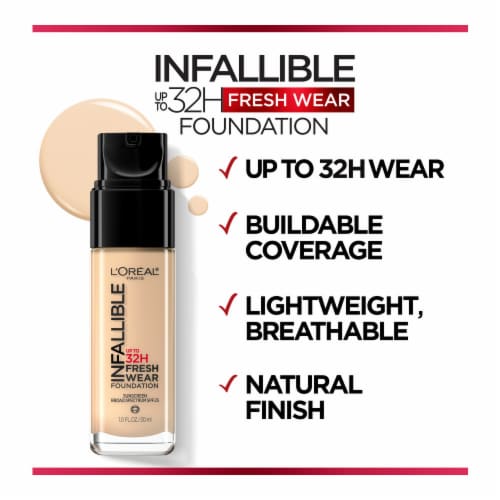 L'Oreal Paris Infallible 500 Honey Bisque Foundation Perspective: bottom