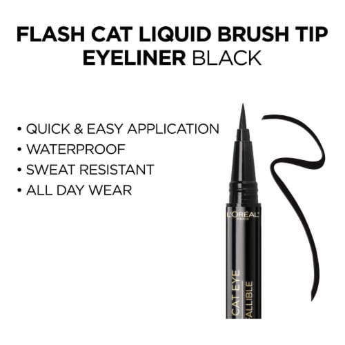 L'Oreal Paris Infallible Flash Cat Eye Black 220 Waterproof Liquid Eyeliner Perspective: bottom