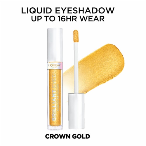 L'Oreal Paris Brilliant Eyes 445 Crown Gold Shimmer Liquid Eye Shadow Perspective: bottom