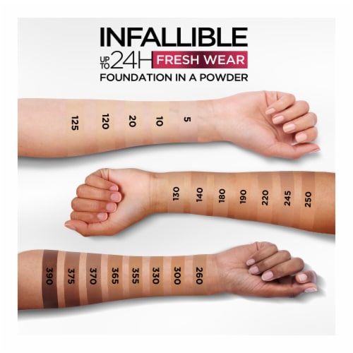 L'Oreal Paris Infallible Fresh Wear Foundation In A Powder 140 Golden Beige Perspective: bottom