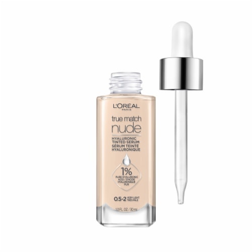 L'Oreal Paris True Match Hyaluronic Tinted Serum Foundation 0.5-2 Very Light Perspective: bottom