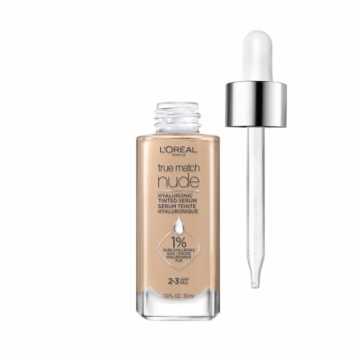 L'Oreal Paris True Match Hyaluronic Tinted Serum Foundation 2-3 Light Perspective: bottom