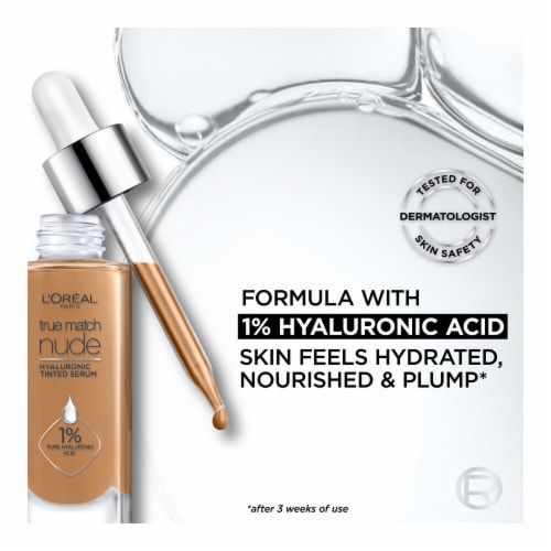 L'Oreal Paris True Match 3-4 Light Medium Hyaluronic Tinted Serum Foundation Perspective: bottom
