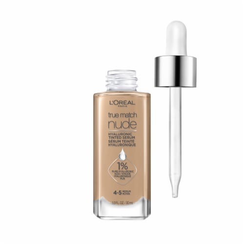 L'Oreal Paris True Match Hyaluronic Tinted Serum Foundation 4-5 Medium Perspective: bottom