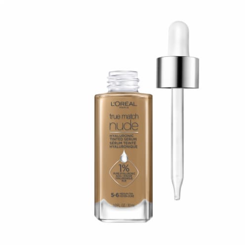 L'Oreal Paris True Match Hyaluronic Tinted Serum Foundation 5-6 Medium Tan Perspective: bottom