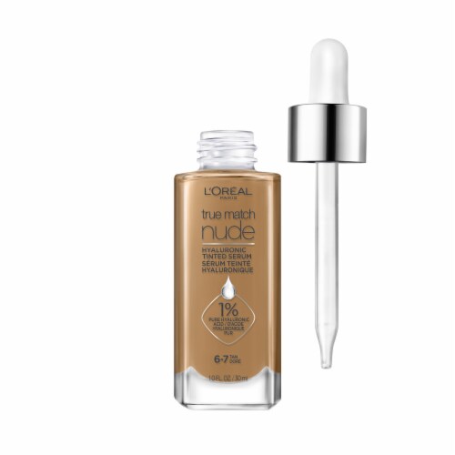 L'Oreal Paris True Match Hyaluronic Tinted Serum Foundation 6-7 Tan Perspective: bottom