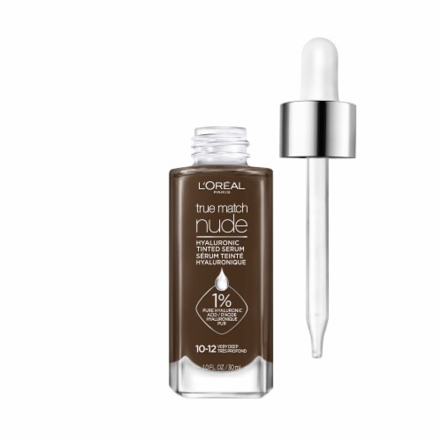 L'Oreal Paris True Match Hyaluronic Tinted Serum Foundation 10-12 Very Deep Perspective: bottom