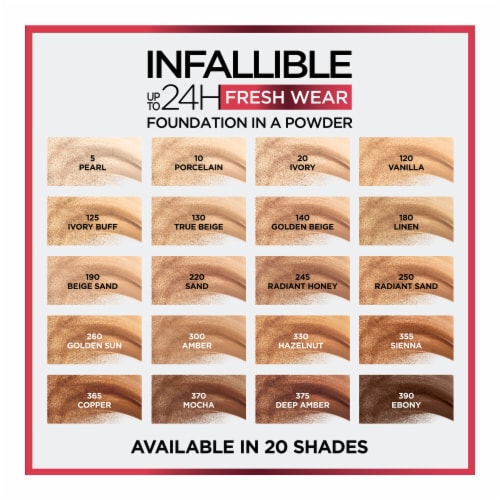 L'Oreal Paris Infallible Fresh Wear Foundation In A Powder 300 Amber Perspective: bottom