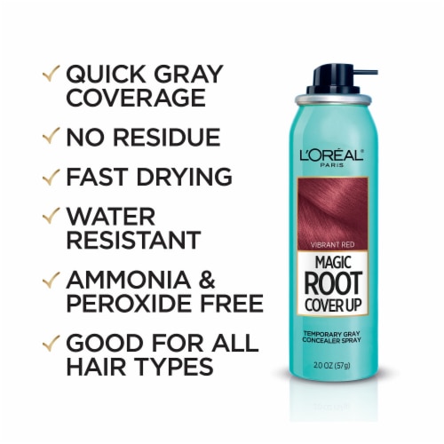 L'Oreal Paris Magic Root Cover Up Temporary Concealer Spray Bright Red Perspective: bottom