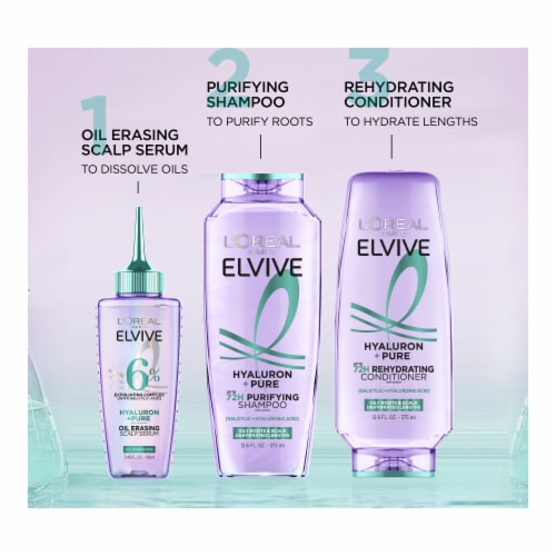 L'Oreal Paris Elvive Hyaluron Plus Pure Shampoo for Oily Hair Perspective: bottom