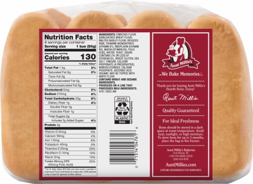 Aunt Millie's® Artisan Hot Dog Buns Perspective: bottom