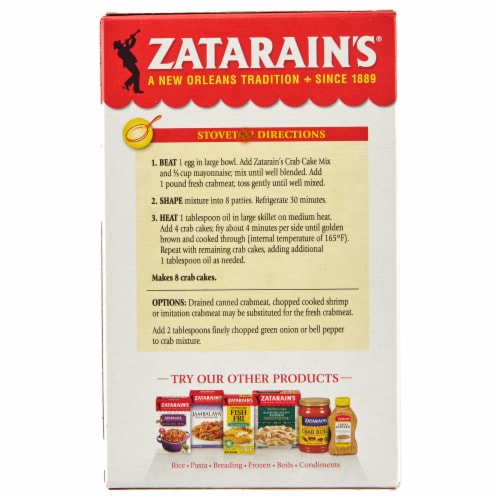 Zatarain's Crab Cake Mix Perspective: bottom
