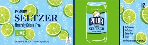 Polar® Lime Flavored Seltzer Water Cans Perspective: bottom