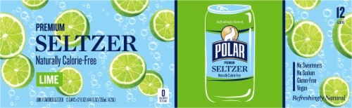 Polar® Lime Flavored Seltzer Water Cans Perspective: bottom