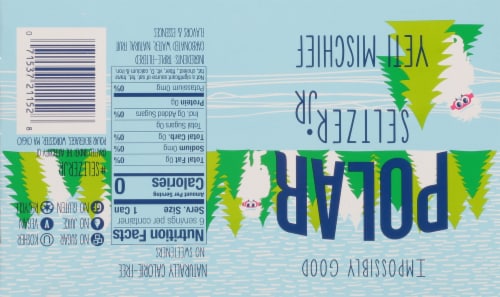 Polar® Yeti Mischief Flavored Seltzer Water Mini Cans Perspective: bottom