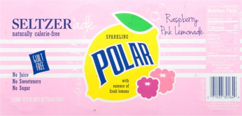 Polar® Raspberry Lemonade Seltzer Perspective: bottom