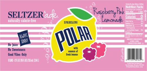 Polar® Raspberry Lemonade Flavored Seltzer Water Cans Perspective: bottom