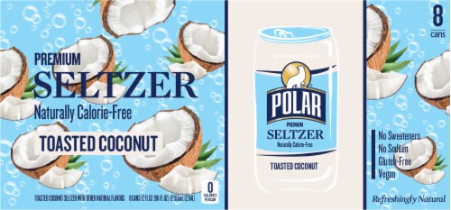 Polar Premium Seltzer Toasted Coconut Perspective: bottom