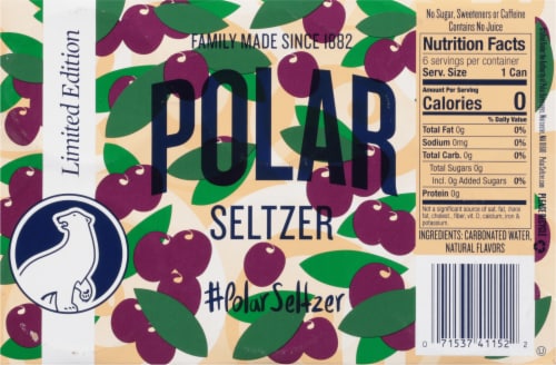 Polar Black Cherry Vanilla Seltzer Perspective: bottom
