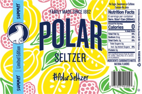 Polar® Raspberry Lemoncello Seltzer Perspective: bottom
