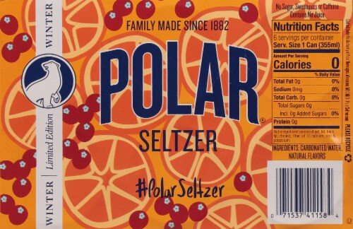 Polar® Winter Limited Edition Blood Orange Cranberry Seltzer Perspective: bottom