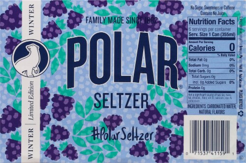 Polar® Frosted Boysenberry Seltzer Cans Perspective: bottom