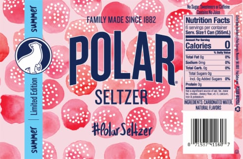 Polar® Strawberry Creme Seltzer Pack Perspective: bottom
