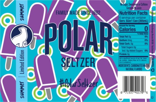 Polar® Poolside Grape Seltzer Sleek Can Pack Perspective: bottom