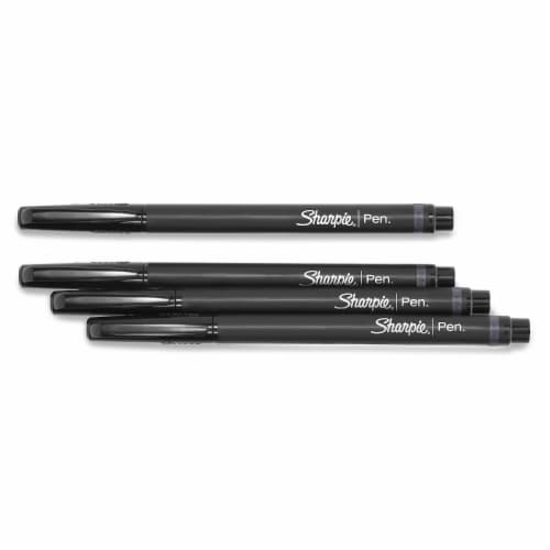 Sharpie Pen. Felt Pens Fine Point Black Ink 4 Pack (1742661) 730419 Perspective: bottom