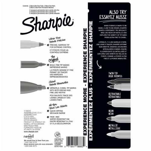 Sharpie® Permanent Markers Variety Pack, 6 Count Perspective: bottom